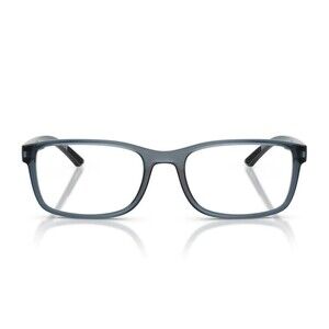 Prada Linea Rossa Ps 06Rv Transparent Light Blue Rectangular Glasses - NWT